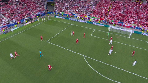 UEFA EURO 2024 Německo - Pohled shora: Slovinsko - Dánsko