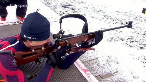 Lekce biatlonu - Poloha vleže