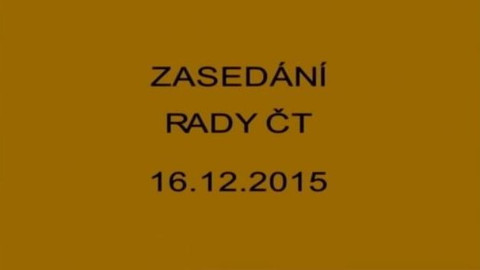 Jednání Rady České televize - 22. jednání Rady ČT v roce 2015