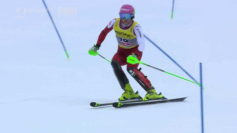 MS v alpském lyžování 2025 Rakousko - 1. kolo slalomu mužů