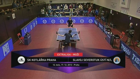 Stolní tenis - SK Kotlářka Praha vs. Slavoj Ústí nad Labem Severotuk