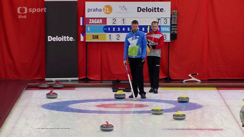 Curling - Česko / Šik - Slovinsko / Žagar