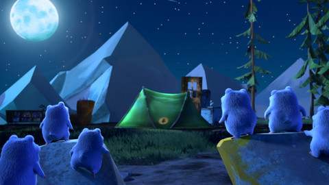 Méďa a lumíci - Táboření v divočině