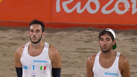 XXXI. letní olympijské hry 2016 Rio de Janeiro - Plážový volejbal: Itálie - Brazílie (muži)