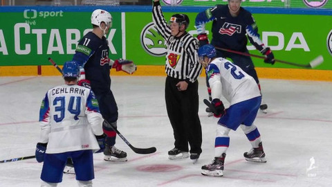 MS v ledním hokeji 2021 Lotyšsko - USA - Slovensko