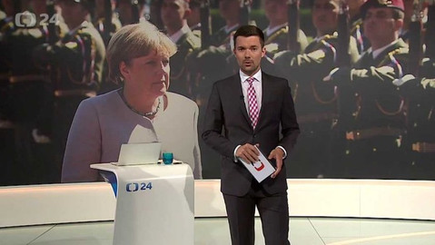 90’ ČT24 - Angela Merkelová v Praze