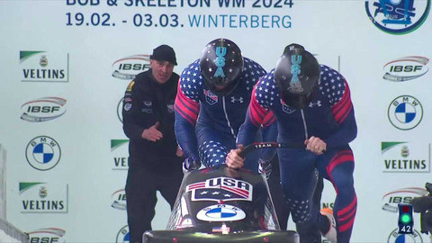 MS v bobech a skeletonu 2024 Německo - 3. kolo závodu dvojbobů mužů