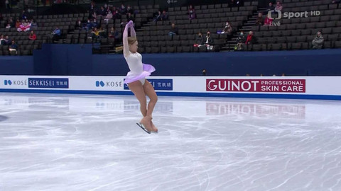 MS v krasobruslení 2022 Francie - Krátký program žen