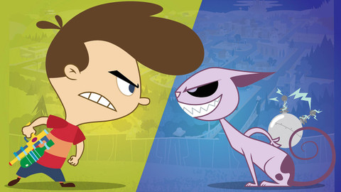 Kid vs Kat - 14/26 Telekineze v praxi / Kat jede vlakem