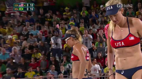 XXXI. letní olympijské hry 2016 Rio de Janeiro - Plážový volejbal: USA - Brazílie (ženy)