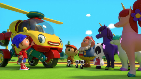 Noddy, detektiv v zemi hraček - Případ schovaného dárku pro Fiffy, Případ velké cihlové zdi