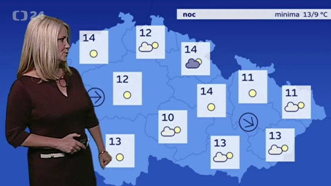 Předpověď počasí - 12. června 2017 17:55