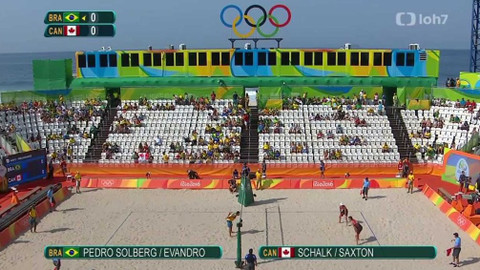 XXXI. letní olympijské hry 2016 Rio de Janeiro - Plážový volejbal: Brazílie–Kanada (muži)