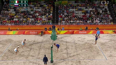 XXXI. letní olympijské hry 2016 Rio de Janeiro - Plážový volejbal: Itálie - Rusko (muži)