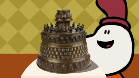 Minuta v muzeu - Svícen s kachnami z Íránu