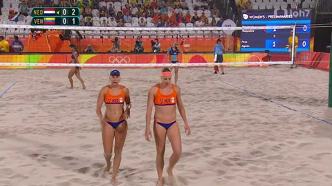 XXXI. letní olympijské hry 2016 Rio de Janeiro - Plážový volejbal: Nizozemí - Venezuela (ženy)