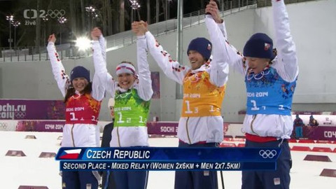 XXII. zimní olympijské hry 2014 Soči - Biatlon: smíšená štafeta