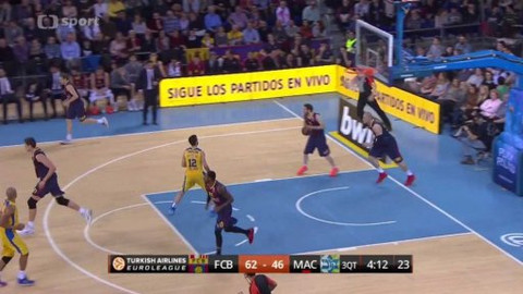 Evropská liga v basketbalu - FC Barcelona - Maccabi Electra Tel Aviv