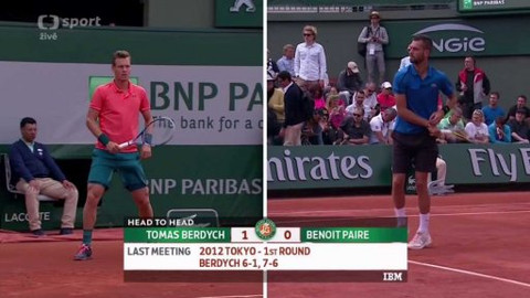 French Open 2015 - Tomáš Berdych - Benoit Paire