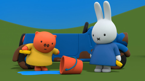 Miffy a její dobrodružství - 53/78 Miffy myje auto