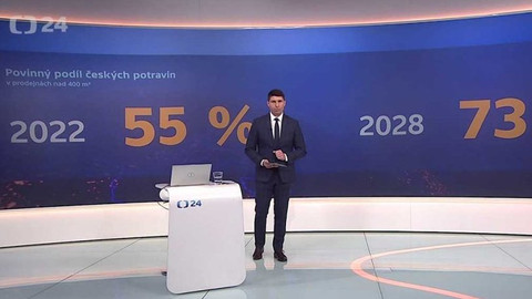 90’ ČT24 - Povinný podíl českých potravin v obchodech