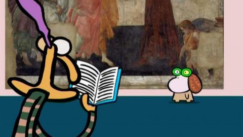 Minuta v muzeu - Freska Venuše a Grácie nabízející mladé dívce dary