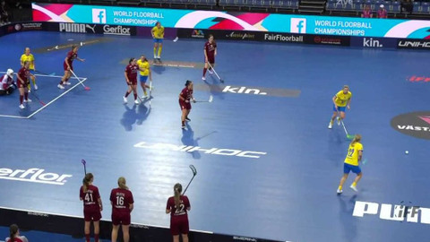 MS ve florbalu žen 2023 Singapur - Švédsko - Lotyšsko