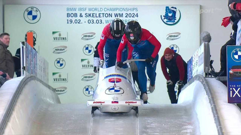 MS v bobech a skeletonu 2024 Německo - 2. kolo závodu dvojbobů žen