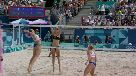 XXXIII. letní olympijské hry 2024 Paříž - Plážový volejbal: Müllerová/Tillmannová - Hermannová/Štochlová