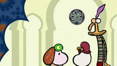 Minuta v muzeu - Talíř s tulipány a karafiáty z Turecka