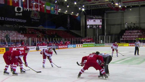 MS v ledním hokeji 2021 Lotyšsko - Rusko - Dánsko