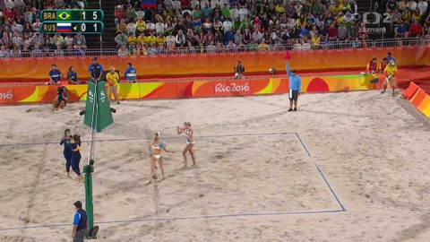 XXXI. letní olympijské hry 2016 Rio de Janeiro - Plážový volejbal: Brazílie - Rusko (ženy)