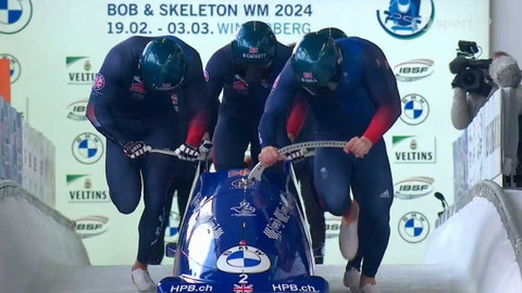 MS v bobech a skeletonu 2024 Německo - 2. jízda závodu čtyřbobů mužů