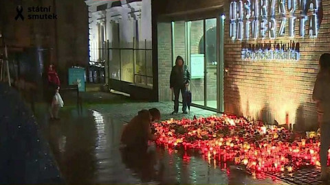 Střelba na univerzitě v Praze 21. 12. 2023 - Česko uctívá oběti střelby