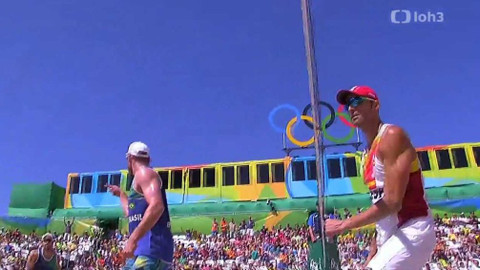 XXXI. letní olympijské hry 2016 Rio de Janeiro - Plážový volejbal: Brazílie - Španělsko (muži)