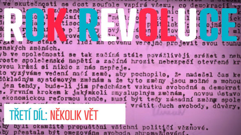 Učíme se s Knihovnou Václava Havla - Rok revoluce: Několik vět