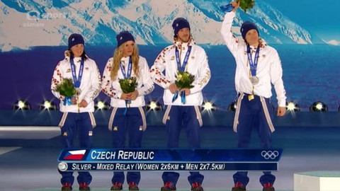 XXII. zimní olympijské hry 2014 Soči - Předávání medailí - štafeta biatlon