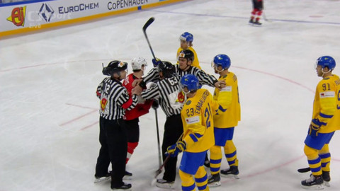 MS v ledním hokeji 2018 Dánsko - Švýcarsko - Švédsko