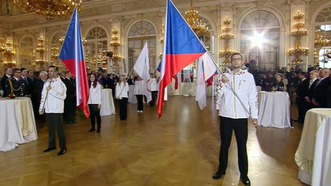 Přijetí členů české olympijské výpravy na Pražském hradě