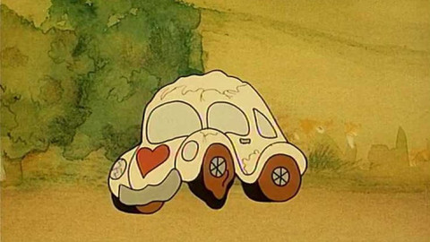 Autíčko s červeným srdcem - Nehoda