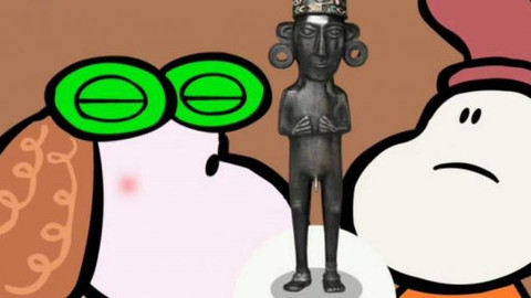 Minuta v muzeu - Jihoamerická incká soška