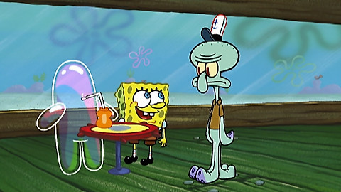 SpongeBob v kalhotách - Velký růžový trouba / Bublinový kamarád