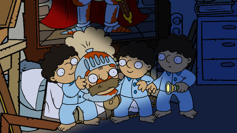 Bílá paní na hlídání (jazykové verze) - 5. Kopflos verliebt