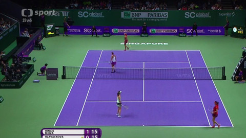 BNP Paribas WTA Singapur 2015 - Hlaváčková, Hradecká (CZE) - Hingisová, Mirzaová (CHE, IND)