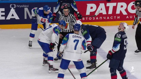 MS v ledním hokeji 2021 Lotyšsko - USA - Slovensko