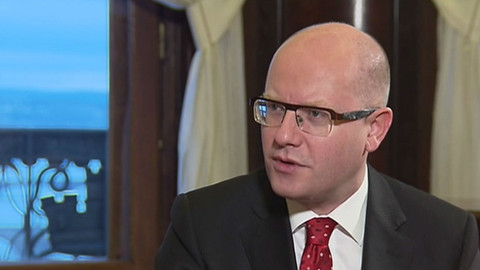 Mimořádné pořady ČT24 - Rozhovor s premiérem Sobotkou