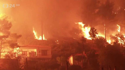 90’ ČT24 - Zničující požáry v Řecku
