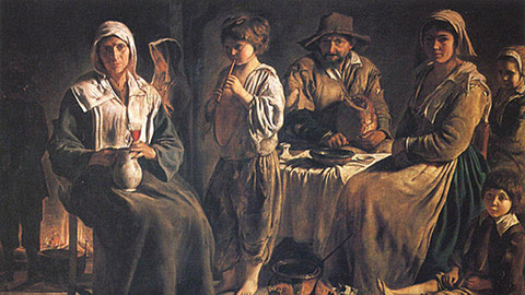 Mistrovská díla - Louis nebo Antoine Le Nain – Rolnická rodina