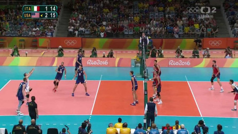 XXXI. letní olympijské hry 2016 Rio de Janeiro - Volejbal: Itálie - USA (muži)