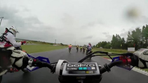 Motocyklové závody - MM ČR Supermoto 2014 Cheb